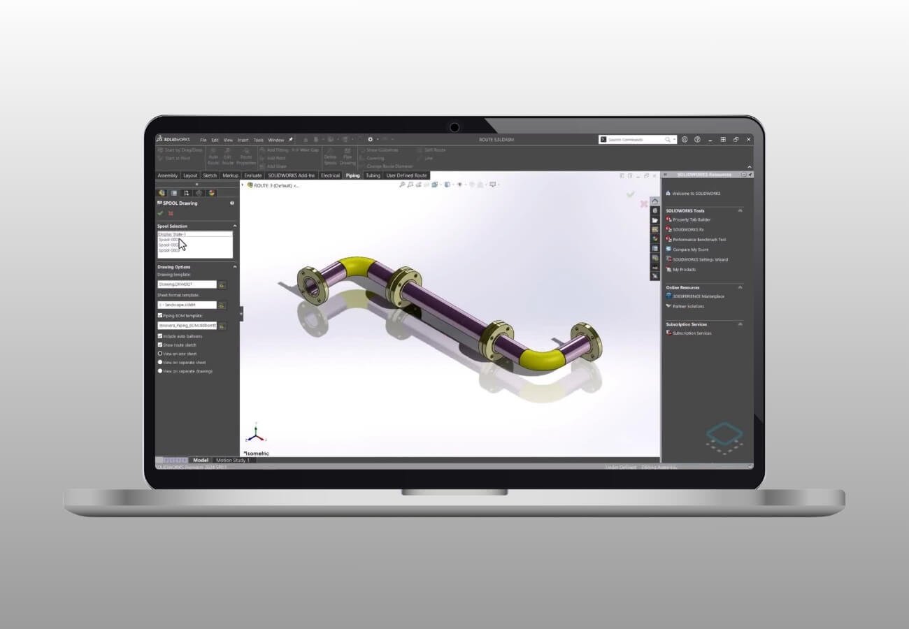 event solidworks routing piping tubing bg
