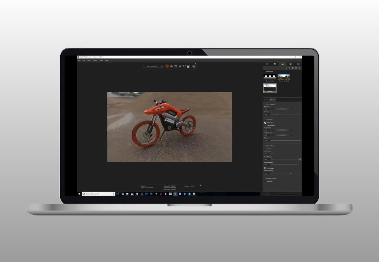 event solidworks visualize standard bg