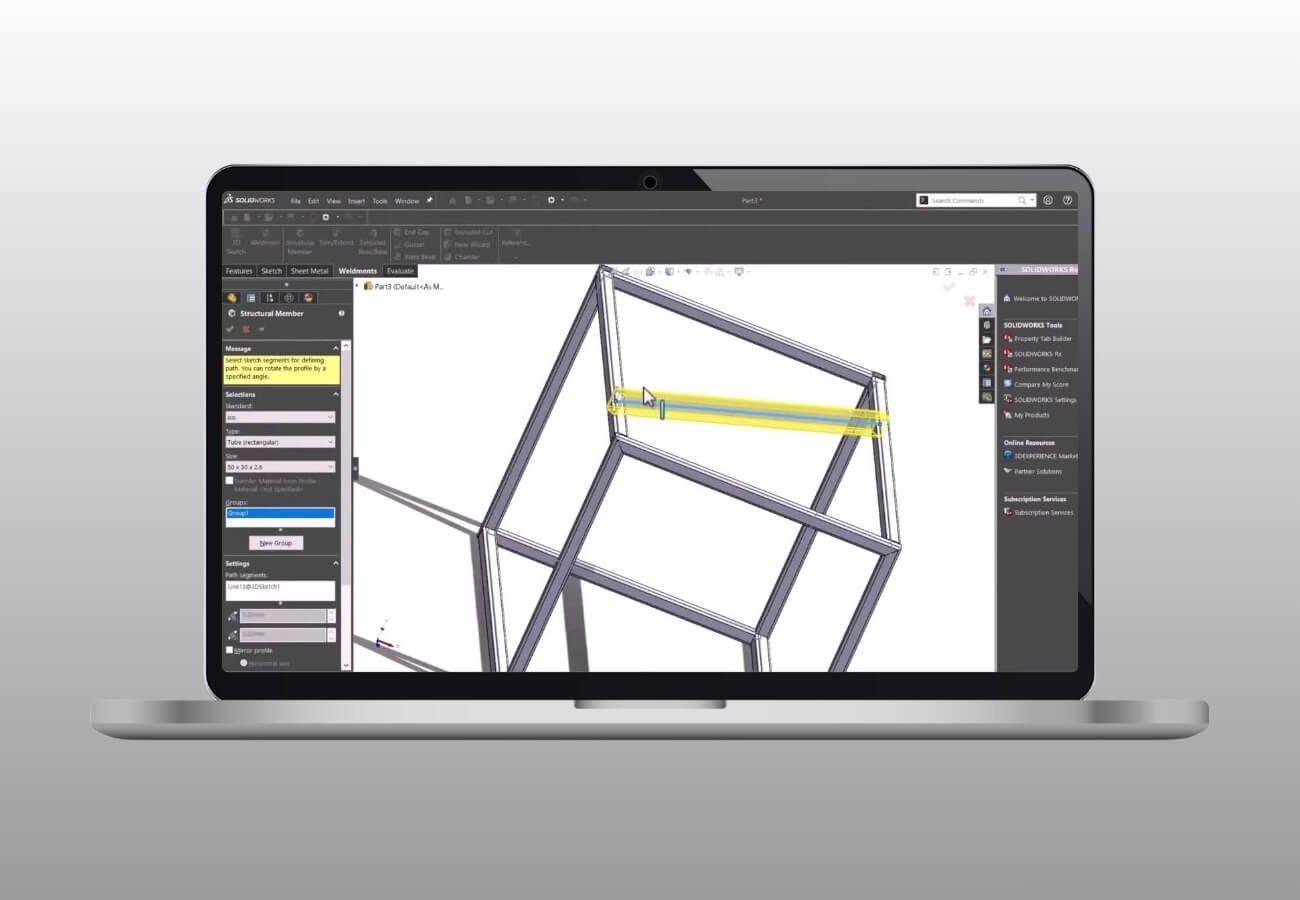 event solidworks weldments bg